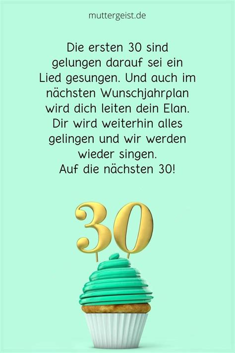 Glückwünsche zum 30 Geburtstag