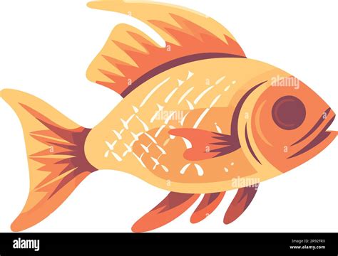 Cute fish swimming in a yellow fishbowl Stock Vector Image & Art - Alamy