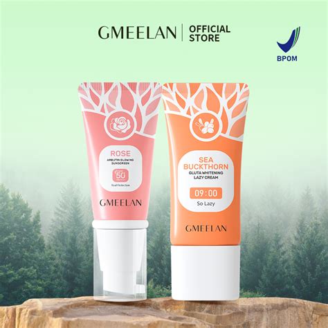 Jual GMEELAN 2PCS Krim Pemutih Wajah Moisturizer 30g Rose Arbutin