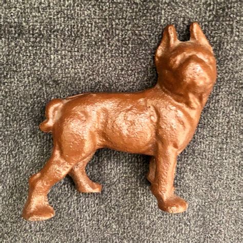 Antique Cast Ironmetal Boxer Dog Figure Etsy