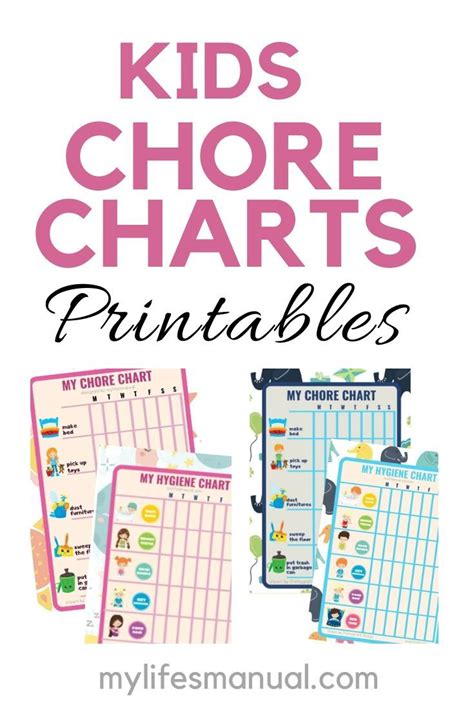 Free Chore Charts For Kids Plus Hygiene Chart Printables Chore Chart