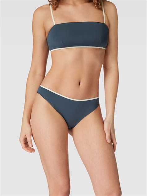 Kup Online Mymarini Figi Bikini Z Detalem Z Logo Niebieski