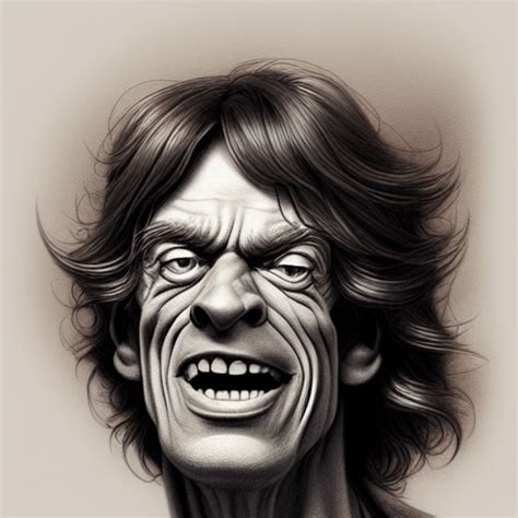 Milt Kahl Pencil Sketch Of Mick Jagger Creative Fabrica