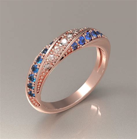 Rose Gold Sapphire Engagement Ring I Designed Gemstone Arrangement Can