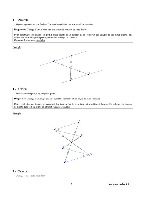 Sym Trie Centrale Cours Pdf Imprimer Maths Me