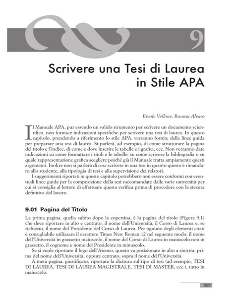 Scrivere Una Tesi Di Laurea In Stile APA