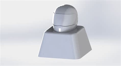 Obj File Keycap With Motorcycle Helmet・3d Printable Model To Download・cults
