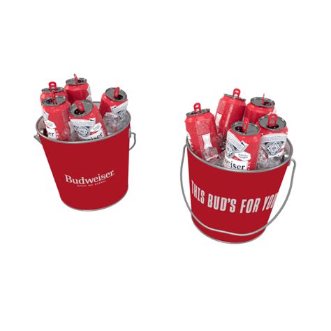 Budweiser Red Crown Metal Bucket The Beer Gear Store