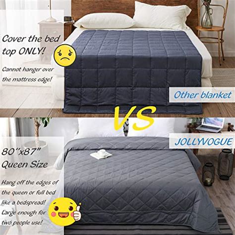 Jollyvogue Queen Size Weighted Blanket 25 Lbs 80x87 Best Weighted