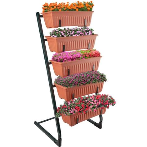 Reviews For Pure Garden Raised Garden Beds 5 Tier Steel And Plastic Vertical Garden Planter