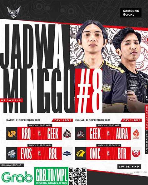 Jadwal Week 8 MPL ID Season 12 Tantangan Besar Menanti EVOS Legends