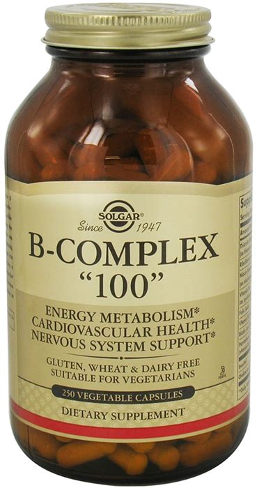 Solgar B Complex 100 250 Tablets