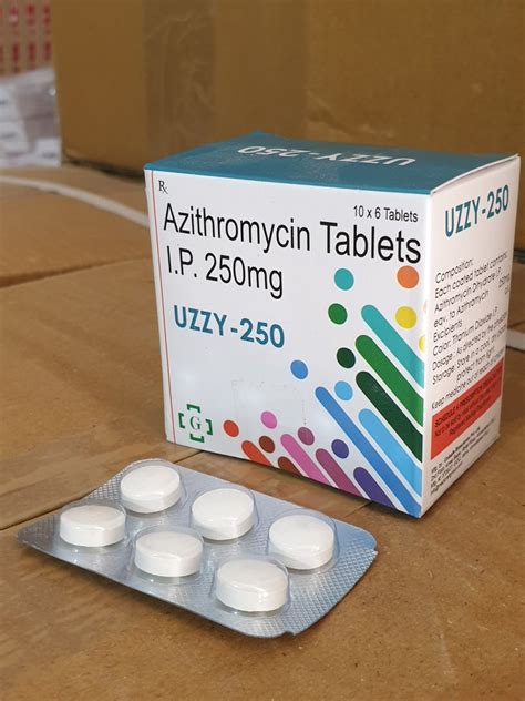 Azithromycine 250mg Tab UZZY 250 Packaging Type Box Packaging Size