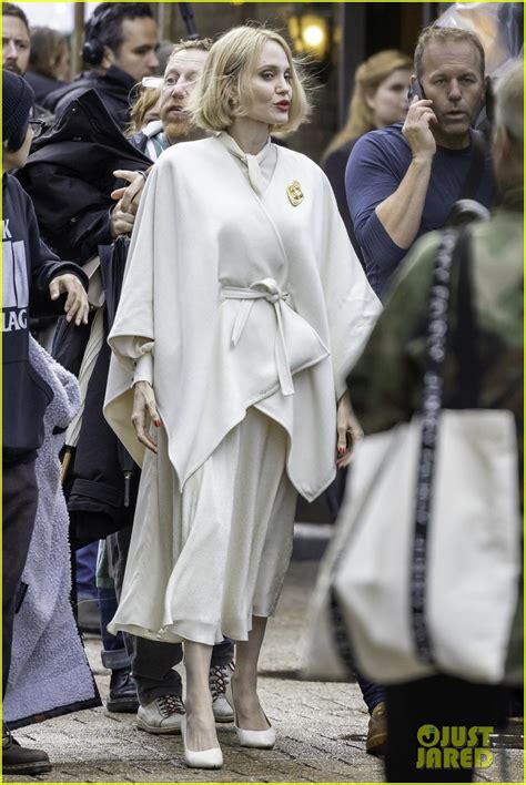 Angelina Jolie Debuts Dramatic Blonde Look While Filming Anxious