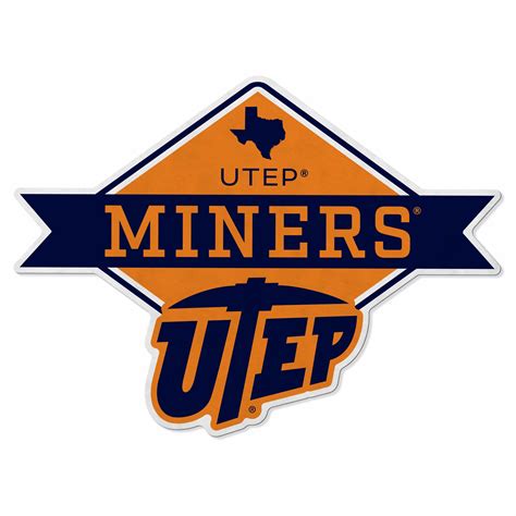 Utep Shape Cut Logo With Header Card Diamond Design