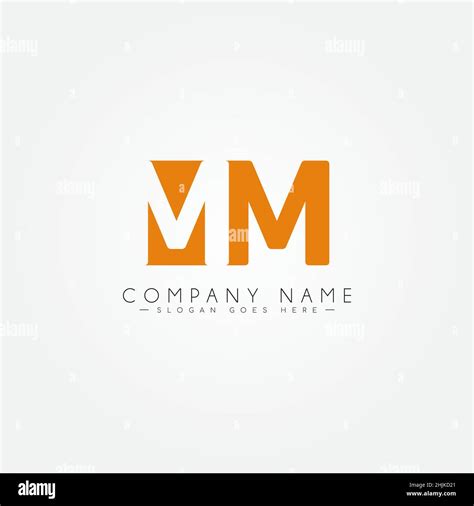 Logotipo Minimal Business Para El Alfabeto MM Carta Inicial MM Logo