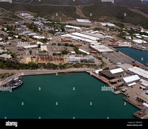 An Aerial View Of A Portion Of The Naval Base Base Naval Station