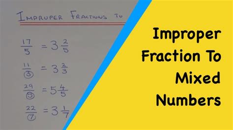 Converting Improper Fractions To Mixed Numbers Hd Video M2ts Youtube