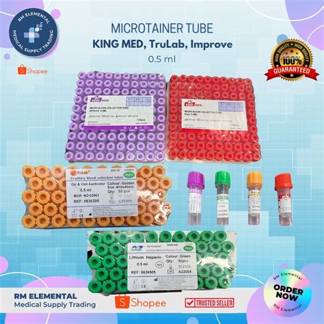 Microtainer 05 Ml Edta K3 K2 Redtop Plastic Tubes Sold Per 100 Pcs