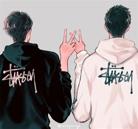 Pin de Mila en YiZhan Dibujos animados personajes Ilustración de retrato Arte gay