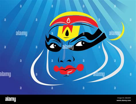 Kathakali Face Vector Icon Dance Form Of Kerala Beautiful Kathakali