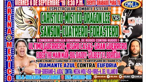 Lucha Libre Viernes Espectacular De Arena Mexico De Septiembre De