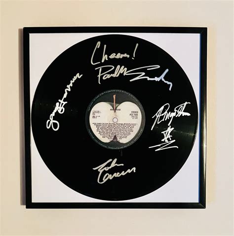 The Beatles Abbey Road Autographed Vinyl Record Framed Etsy