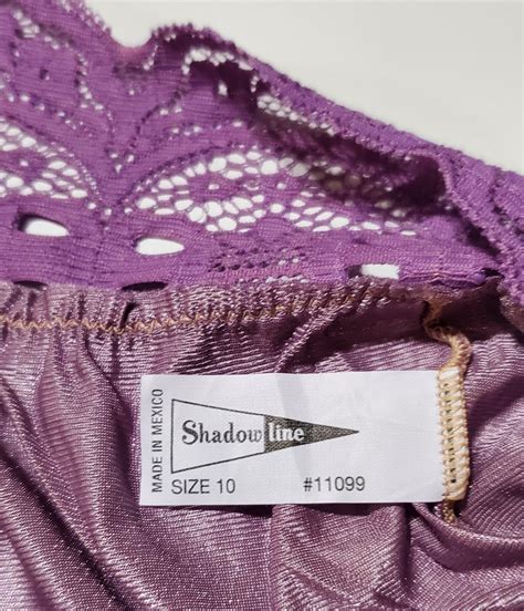 Shadowline Floral LACE Bikini Panty Shiny Nylon Silky XL Space