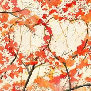 Autumn Leaves Painting By Melly Terpening Fine Art America