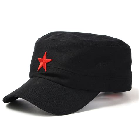 Unisex Red Star Cotton Army Cadet Military Cap Adjustable Hat | Alex NLD