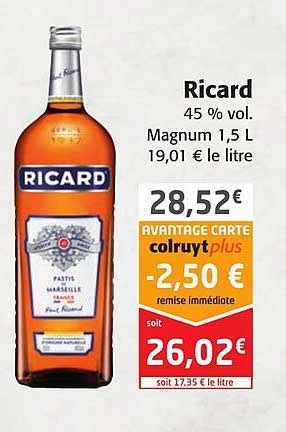 Promo Ricard Chez Colruyt Icatalogue Fr