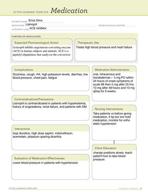 Active Learning Template Medication Dobutamine ACTIVE LEARNING