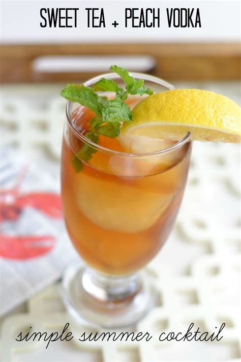 Peach Vodka And Iced Tea Summer Cocktail Good Simple