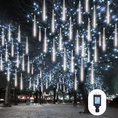 Eeieer Meteor Shower Lights Outdoor Inches Tubes Led