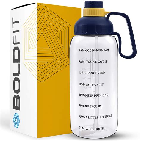 Boldfit Gym Gallon Bottle For Men 2 Litre Water Bottle For Gym Workout Motivational Sipper