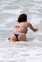 Deborah Secco In Bikini Recording Crazy For They On Macumba Beach In