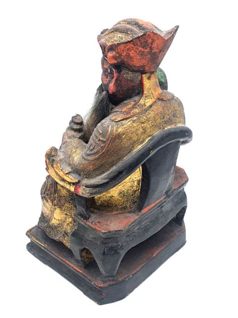 Ancienne reproduction Très Grande Statue Votive Chinoise Divinité