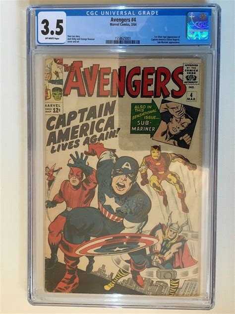 Comicsvalue Avengers 4 CGC 3 5 Off White Pages Cents Copy