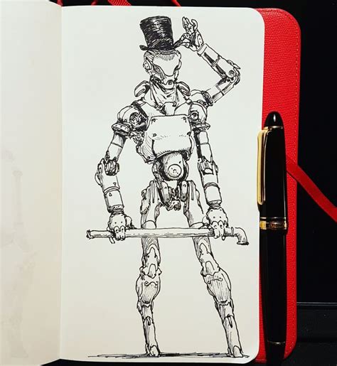 Inked Robots Drop Sylvain Bouss Boussiron On Artstation At Https