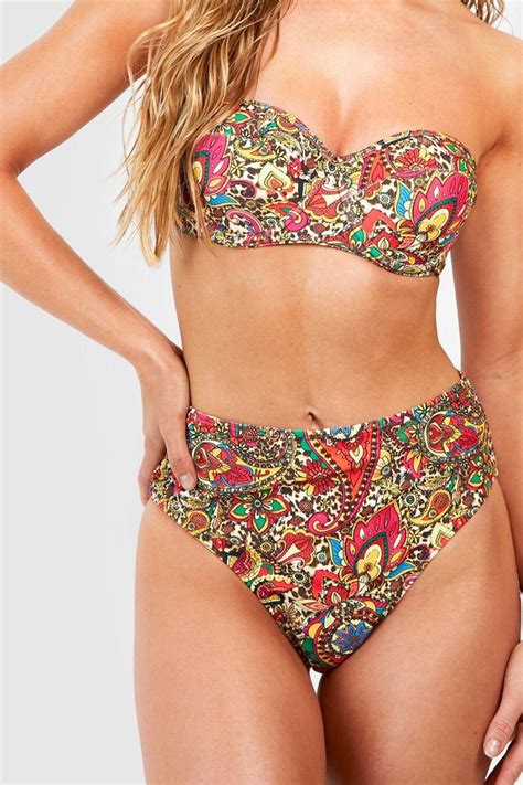 Boohoo dół od bikini wzór paisley 40 OVERLOOK OVERLOOK