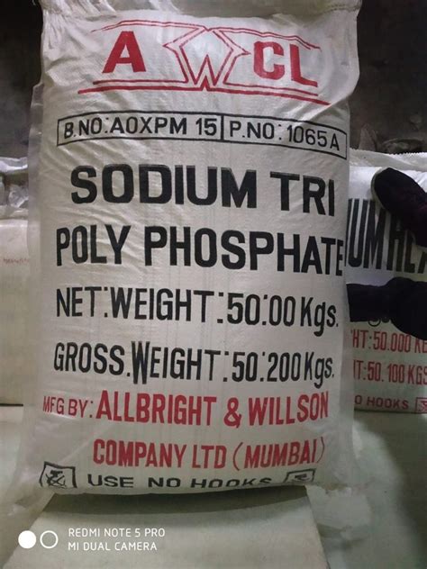 White Sodium Tripolyphosphate Stpp Powder Packaging Size 50 Kgs At