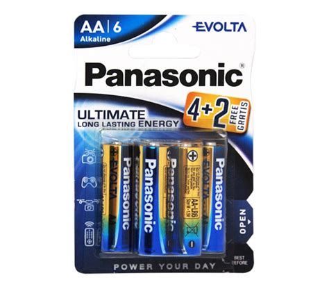 Panasonic Evolta Type Aa Alkaline Batteries Pack Of 6 4 2 Free Cheap Basket