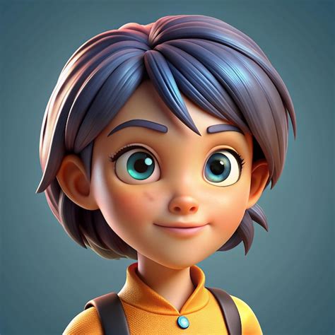 Ilustração 3d De Avatar Ou Perfil De Personagem De Desenho Animado