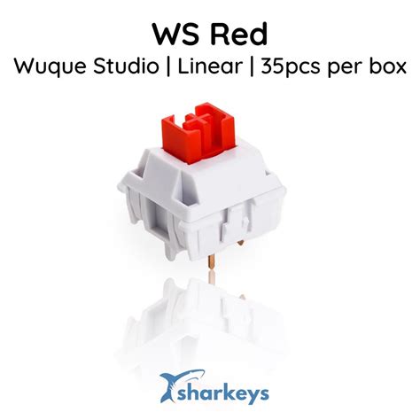 WS Red Linear Switch By Wuque Studio 35pcs Box For Mechanical And