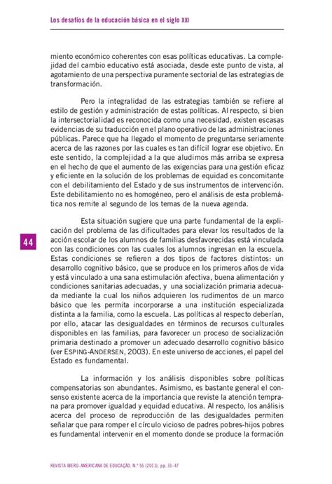 Juan Carlos Tedesco Los Desafios De La Educación Básica Del Siglo X