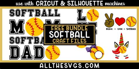 FREE Softball SVG Files [No Sign Up to Download!]