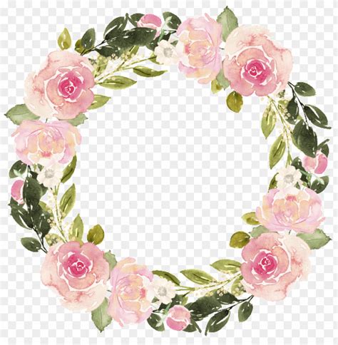 Floral Garland Png Watercolor Flower Wreath Png Free PNG Transparent