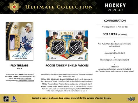 2020 21 Upper Deck Ultimate Collection Hockey Hobby Box Da Card World