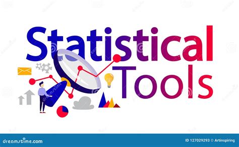 Statistical Tools For Data Research And Analysis Stock Vector