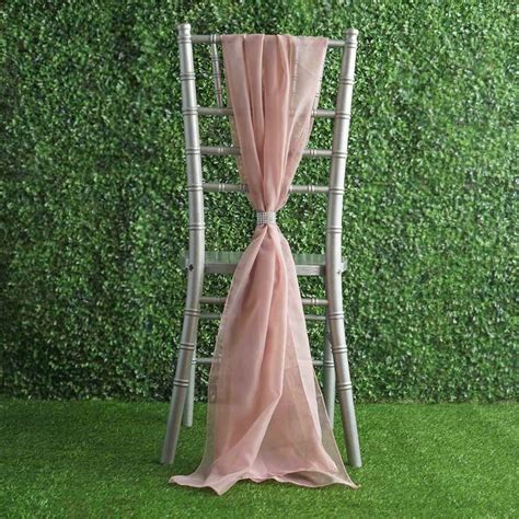 Pack Dusty Rose Diy Premium Designer Chiffon Chair Sashes X